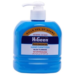 Higeen Hand Sanitizer Gel Blue Flowers 500Ml
