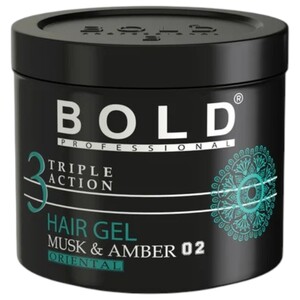 Bold Hair Gel Musk & Amber 250Ml