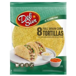 Deli Sun Corn Tortillas Gluten Free 15Cm 8 Pieces 208G