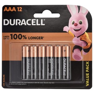 Duracell Batteries Aaa 12Bl Value Pack 8+4 Free
