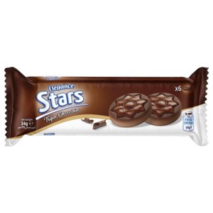 Elegance Stars Biscuit Triple Chocolate 34G