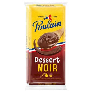 Poulain Chocolate Tablet Dessert Noir 180G X2
