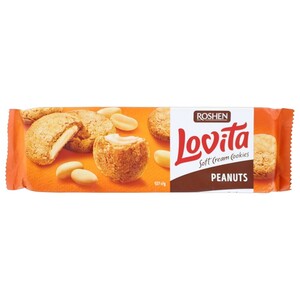 Roshen Lovita Soft Cream Cookies Peanuts 127G