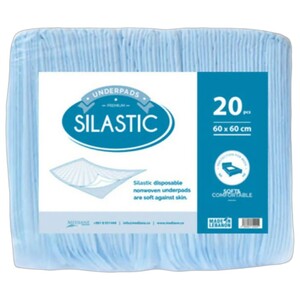Silastic Underpads 60 X 60Cm 20 Pieces