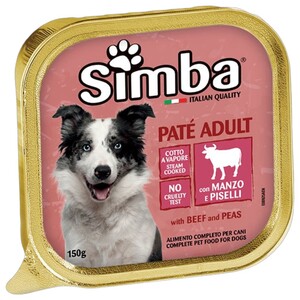 Simba Dog Food Pate With Beef And Peas 150G