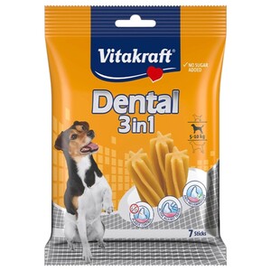 Vitakraft Dog Dental 3In1 Medium 7 Pieces 180G