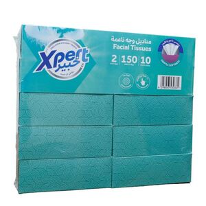 Xpert Facial Tissue 2 Ply 150 Sheets X 10 Pcs
