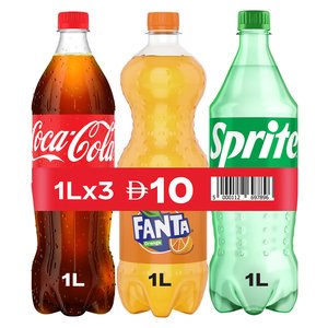 Coke, Sprite, Fanta 3X1lt@Sp Off (Promo)