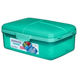 Sistema Lunch Box With Drinking Bottle Slimline Quaddie 1.5L