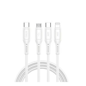 Wiwu Cable 3In1 Usb C To Usb C 60 Watts White