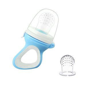 Optimal Round Nipple Silicone Pacifier Blue 0+
