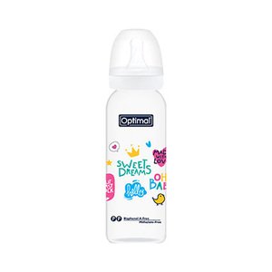 Optimal Bottle Slim Waist Feeding White 240Ml
