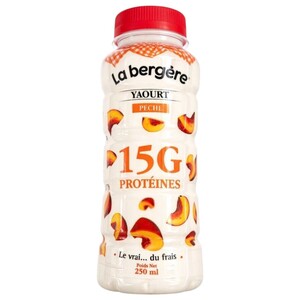 La Bergère Yogurt Drink Peach 15 Protein 250Ml