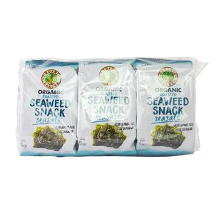 Organic Larder Organic Seaweed Snack Sea Salt 5 Gr Pack Of 6