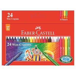 Faber Castell Colors Wax Crayons 24 Pieces