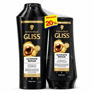 Gliss Ultimate Repair Shampoo 400Ml+Cond -20%