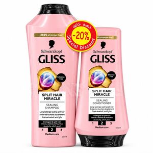 Gliss Split Hair Miracle Shampoo 400Ml+Cond -20%