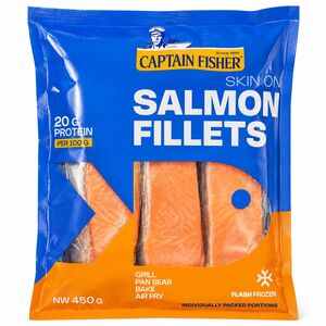 Captain Fisher Frz Salmon Fillets 450G