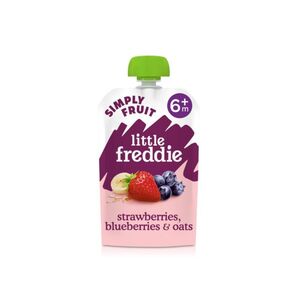 Little Freddie Organic Strawberries & Blueberries Oats Baby Food Pouch 100 Gr