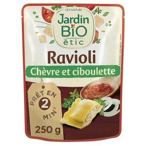 Jardin Bio Etic Ravioli Chevre Ciboulette Bio 250G