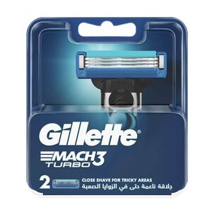 Gillette Mach 3 Turbo 2 Up Razor Handle +Cartridge 2 Pcs Price Offer