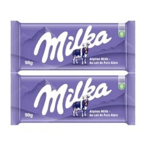 Milka Alpine Milk Chocolate Bar 98 Gr Pack Of 2