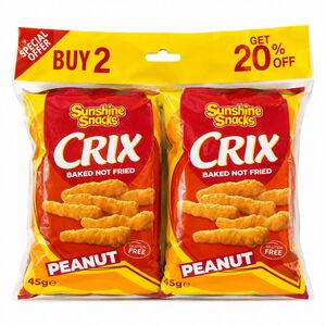 Devon Sunshine Snacks Crix Peanuts 45G*2-20%