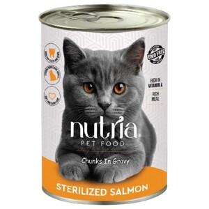 Nutria Cat Wet Food Sterilized Salmon Chunks 400G