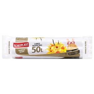 Koroplast X-Strong Trash Bag Tie Vanille Large 50L 10 Pieces