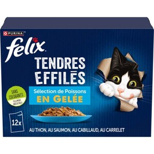 Felix Sachets En Gelee Tendres Poisson 12X85g