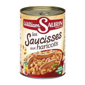 William Saurin Saucisses Haricots Cuisines 420G