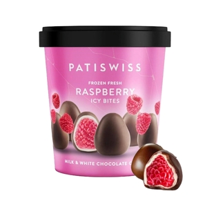 Patiswiss Frz Milk & White Choc Raspberry Ice Bites