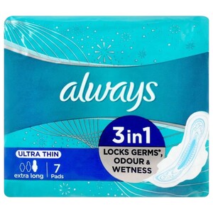 Always Pads Aloe Vera Thick Compressed Extra Long 7 Pieces