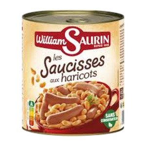 William Saurin Saucisses Aux Haricots 840G