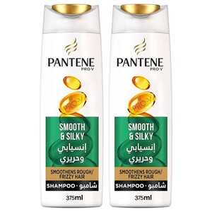 Pantene Shampoo Smooth & Silky 375Ml X2