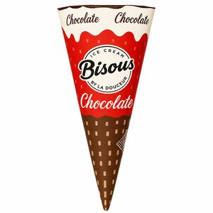 Bisous Ice Cream Cone Chocolate 180Ml