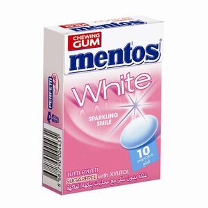 ⁠ Mentos White Tutti Frutti Gum 14.5 Gr
