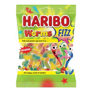 Haribo Fizz Worm Gummy Candy 70 Gr @ Special Offer