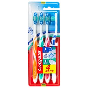 Colgate Toothbrush Triple Action Medium 4 Pieces