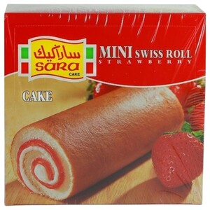 Sara Cake Mini Swiss Roll Strawberry 20G X20