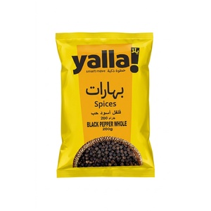 Yalla! Spices Black Pepper Whole 200 Gr