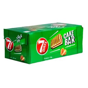 7 Days Cake Bar With Strawberry Filling 25 Gr 12 Pcs
