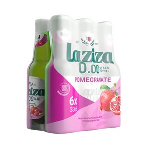 Laziza Malt Drink Non Alcoholic Pomegranate 330Ml 5+1 Fre