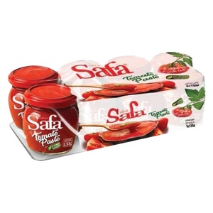 Safa Tomato Paste Glass Bottle 8X130gm