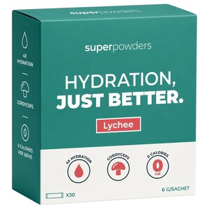 Superpowders Hydration Elecrolytes Lychee 30 Pieces 6G