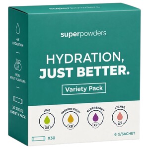 Superpowders Hydration Variety Pack 30 Pieces 6G