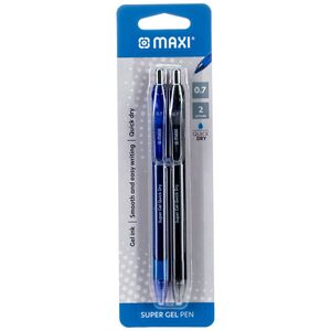 Maxi Gel Pen 0.7 Mm Blister Of 2 Pcs Assorted