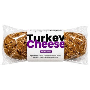 Naked Sandwich Turkey Cheese With Brown Bread