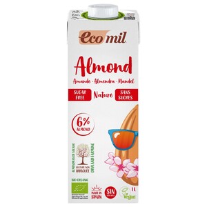Ecomil Almond Drink Nature Unsweetened Organic 1L