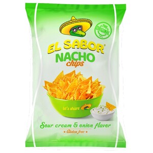 El Sabor Nacho Chips Sour Cream Onion 100G